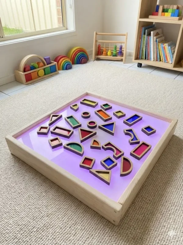 Mesa De Luz Montessori Sensorial Madeira